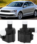 Get Your Ride Coolin’! Torvex Electric Aux Water Pump Fits Audi RS4 RS5 RS6 RS7, showing two pumps with white caps, ABS material.