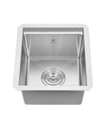 Undermount Single Bowl 304 Stainless Steel Sink for Kitchen Bar Yard Laundry and Office Heavy Duty Workstation Ledge Design