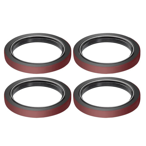 4 Pack Beefed Up Trailer Hub Unitized Oil Seals For Dexter 9K 10K GD Axles Oil Bath Seals arranged in a square layout