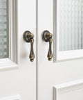 8 Piece Tear Drop Cabinet Pull Handles In Antique Bronze With Screws For Drawers Dressers And Wardrobes Zinc Alloy Knob Pulls