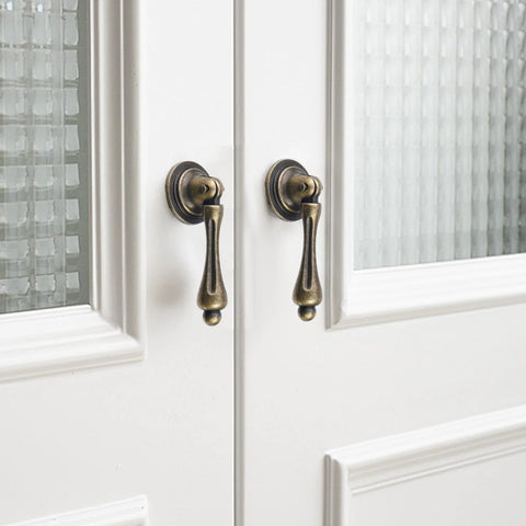 8 Piece Tear Drop Cabinet Pull Handles In Antique Bronze With Screws For Drawers Dressers And Wardrobes Zinc Alloy Knob Pulls