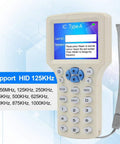 All In One RFID And NFC Card Copier And USB Reader, Supports 125KHz And 13.56MHz, 10 Frequency Access Writer Duplicator, UID Decoder, And Key Fob Programmer For Pro Grade Card Types, handheld device with screen and keypad