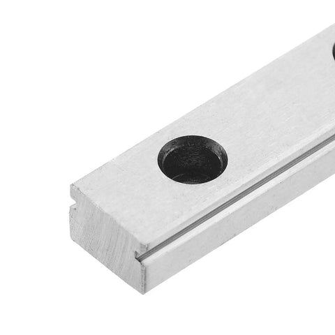Close-up of Beefy Linear Rail Guide With 550mm Rail And Carriage Block Heavy Duty Precision for Automatic Equipment, corner view.