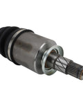 Close-up of Beefed Up Rear CV Axle And Wheel Hub Bearing Assembly Kit Compatible With Subaru, showing metal axle end
