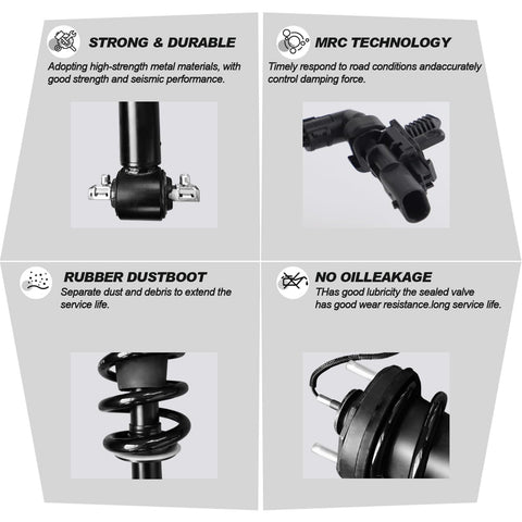 Two Front Shock Absorber Struts Assembly With Magnetic Ride Control Fits 2015-2020 Cadillac Escalade ESV Chevy Tahoe Suburban showing features