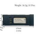 Side view of 3.7V 600mAh Drone Battery With USB Charging Cable For E58 S168 JY019 JD-19, dimensions 67x24x10mm