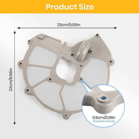 Dishwasher Mesh Filter Replacement DD81-01635A Hump Version Sump Filter dimensions shown in centimeters and inches