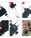 Beefed Up Induction Heater Kit With Flexible Brass Core Coils for fast heat application illustrated in six steps