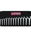 Thin Pattern Pump Wrench Set 13 Piece With 30 Degree Head Ideal for Jam Nuts Check Nuts and Lock Nuts on black holder