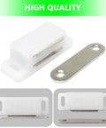 12 Pack Plastic Cabinet Magnetic Heavy Duty Door Catches With Screws For Kitchen Bathroom Cupboard Wardrobe Closet Doors Drawers Latch