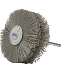 Get That Super Sleek Shiny Look With These Abrasive Nylon Wire Polishing Wheels For Furniture Carving And Root Woodworking Projects Using 1000 Grit Transparent Wires side view of nylon wire polishing wheel