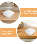 White EPE Foam Pouches 25 Pack With Elasticity And Smooth Surface on wooden countertop showing convenient and thickened materials.