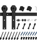10 Foot Sliding Barn Door Hardware Kit For 60 Inch Wide Doors, 330 Lbs Capacity, 1 To 1.75 Inch Thick, Beefy Carbon Steel Track With I Shape Rollers