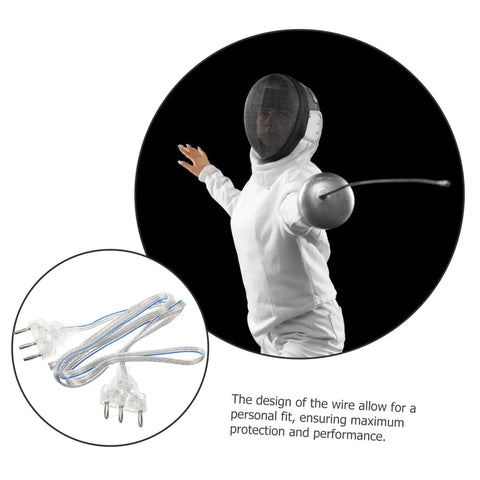 Fencer using Clear Epee Body Cord for Fencing Multi Function Wire For Epee Gear Game Ready Comfortable And Durable Cable