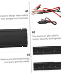 Straight Up Heavy Duty Dc To Ac Power Inverter Converter With Digital Lcd Screen and rugged aluminum shell, showcasing sturdy design and connectors.