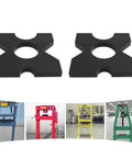 Heavy Duty H Frame Hydraulic Shop Press Plates Set, 9.75 x 9.75 x 1 in, Two-Piece 20 Ton and 32 Ton Portable Metal Press Plates with 4 Notches