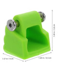Green roller skate brake stopper with screws, 1.57 x 1.69 x 1.49 inches, heavy duty replacement for inline and quad skates, easy install