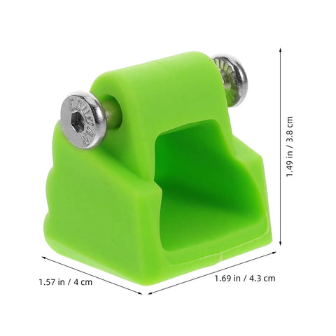 Green roller skate brake stopper with screws, 1.57 x 1.69 x 1.49 inches, heavy duty replacement for inline and quad skates, easy install