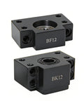 BK12 Fixed Side and BF12 Standard End Supports for SFU1605 SFU1610 Ballscrews, CNC Machine Ball Screw Bearing Blocks Bracket, 16mm shaft