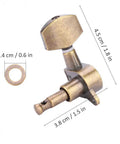 Six Guitar Locking Tuners With Screws Copper Alloy Machine Heads Brass Colored Tuning Pegs For Acoustic And Electric Guitars