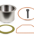 Heavy Duty Air Compressor Cylinder Sleeve And Compression Ring Replacement Kit showing metal cylinder, rings, and screw