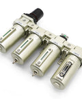Pro Grade Four Stage Gas Drying System With Coalescing Filter And Desiccant Dryer For Three Quarter Inch NPT Lines, silver units