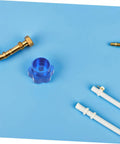 Outdoor Spigot Handle Replacement Kit With High Temperature Resistant Aluminum Alloy parts on blue background.