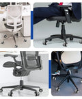 Heavy Duty Office Chair Casters Five Pack Smooth Rolling Replacements For Computer And Desk Seats, shown in various office setups.