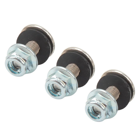 Close-up of nuts and washers from 16 Piece Mudguard Bolt Washer Nut Screw Kit With M6 Threads For ATV Quad 4 Wheelers