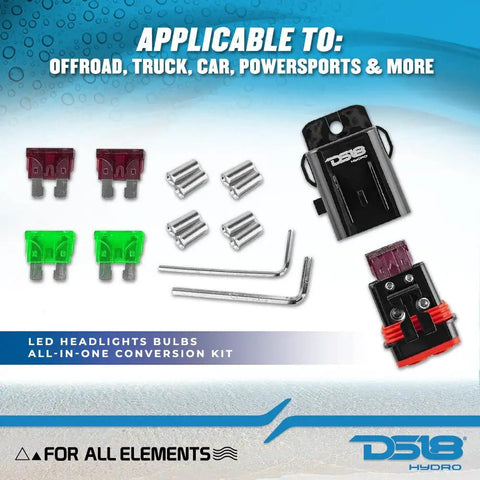 Badass 8 AWG Marine Fuse Holder With Waterproof Red Silicone Sheath And Solid Brass Terminals Includes Quick Install ATC Fuses kit with fuses and connectors.