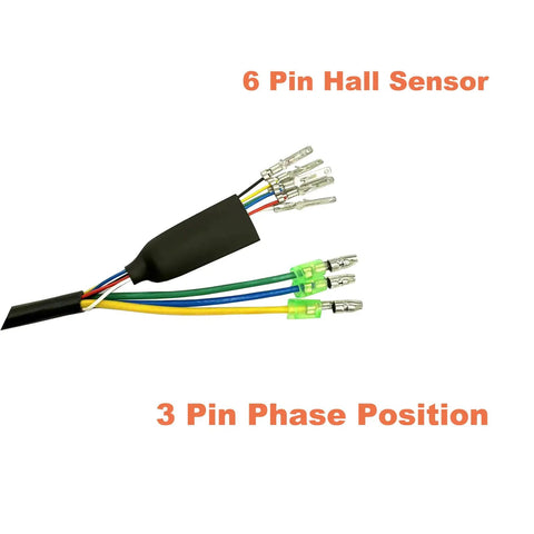 Waterproof 9 Pin Hub Motor Extension Cable For Ebike Conversion 250W To 1000W Motors 80cm Front Or 160cm Rear Length Simple Plug N Play Controller To Motor Connection Heavy Duty Build