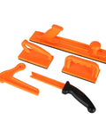 Five Piece Pro Grade Push Block Set For Woodworking With ABS Construction And Smooth Ergonomic Handles Boss Safe Grip