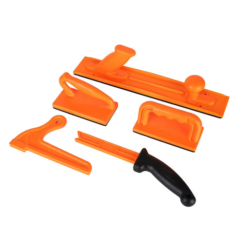 Five Piece Pro Grade Push Block Set For Woodworking With ABS Construction And Smooth Ergonomic Handles Boss Safe Grip