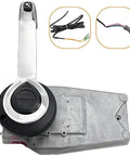 Concealed Side Mount Remote Control Box 5006561 for Evinrude Johnson outboard motors showing throttle and wiring.