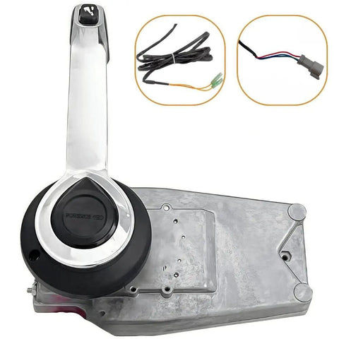 Concealed Side Mount Remote Control Box 5006561 for Evinrude Johnson outboard motors showing throttle and wiring.