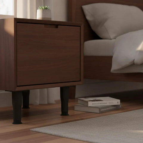 Furniture piece supported by Black Square Adjustable Furniture Leg With Threaded Height Adjustment from thirteen to seventeen point three inches