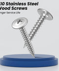 Wood Screw Set No 8 X 1 Inch Phillips Modified Truss Head Self Tapping Stainless Steel 410 For Woodworking And Home Repairs