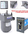 Built To Last Heavy Duty 15W 110V AC Single Phase Gear Motor With 125 RPM Variable Speed Controller 10K High Torque Gear Reducer