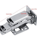 170 Degree Hydraulic Soft Close Cabinet Hinge For 16 To 40mm Doors Beefy Carbon Steel Silver Finish Quiet Durable