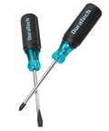 2 Piece S2 Steel Pro Grade Screwdriver Set With Non Slip Grip And Clearly Marked Specs Phillips And Flathead Drivers
