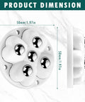 Eight Pack Self Adhesive Caster Wheels For Kitchen Appliances, 360 Degree Swivel Universal Rollers, Heavy Duty Stainless Bead And ABS Casters, White, Easy Glide For Medium Appliances And Storage Bins, product dimensions 50mm