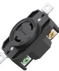 NEMA L5-30R Locking Receptacle Generator Twist Lock Outlet 30 Amp 125V, black nylon body with grounding terminals