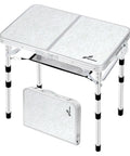 Adjustable Camping Table Folding Lightweight 5Lb Table With Four Height Levels 10 14 19.4 And 23.4 Inches Compact 23.6 By 15.7 Inches With Mesh Shelf Quick Fold Portable For Camping Picnics BBQs Garden Outdoor Dining And Cooking