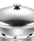 Go-To Portable Alcohol Stove Set For Camping And Backpacking Adjustable Lid Pot stainless steel lid close-up