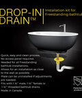 Freestanding Bathtub Drain Kit With Drop-In Style, DIY Ready, Leak-Proof Rough-In System, PVC Brass Pipes, Installation Features