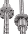 Top Tier SFU1605 Ball Screw Kit, C7 Grade 16mm 5mm Pitch with RM1605 Nut and BK BF12 Ends, Perfect For CNC Router Builds And DIY Projects In 400mm Length, close-up of ball screw ends