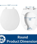 Dimensions of Commercial Open Front Round Plastic Toilet Seat Heavy Duty Industrial With Lid Easy Top Tighten Hinges Stainless Steel
