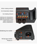 750W Soldering Iron Station 2 in 1 Hot Air Rework Station with LCD Dual Digital Displays and control panel