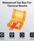 Two Pack Underground Ready Waterproof Gel Boxes With PCT 413 Insulated Gel Filled Box for connectors in use