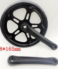 Hearty Heavy Duty 48T 165mm Alloy Bike Crankset For Single Speed And Fixed Gear Builds With Smooth Power Transfer And Durable Lightweight Construction That Really Sells The Ride Experience, black alloy crank arm and 48T chainring